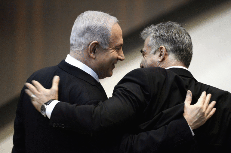 Benjamin Netanyahu and Yair Lapid. (GPO)