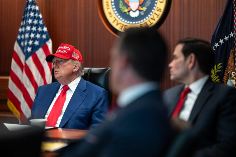 President Donald Trump in The Situation Room during the attack on Iran’s nuclear sites. (The White House)