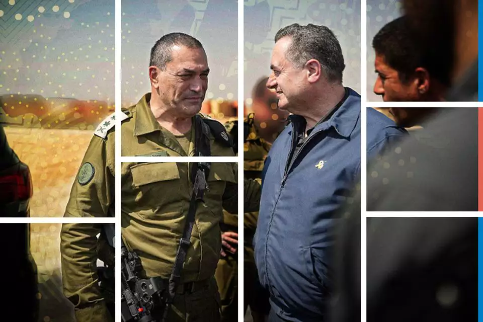 Eyal Zamir and Israel Katz. (Elad Malka/Ministry of Defense)